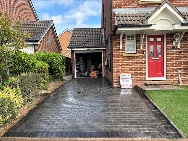 Recent block paving driveway project 1